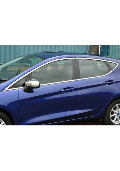 Ford Fiesta 7 Krom Cam Çerçevesi 16 Parça 2017 ve Sonrası