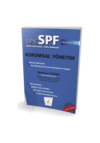 Pelikan Spk Spf Kurumsal Yönetim Konu Anlatımlı Soru Bankası
