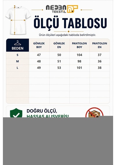Neden Tekstil Bohem Pamuk Dantel İşlemeli Crop Gömlek Pantolon Takım - Mavi