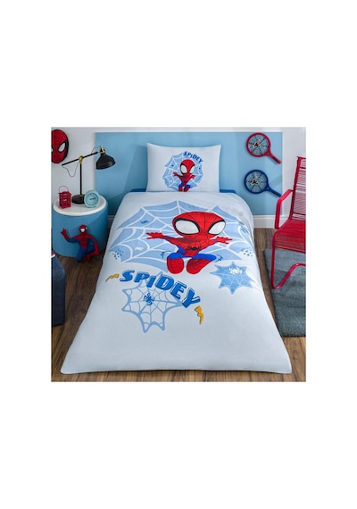 Dsny Ranforce Tk. Nevresim Takımı Spidey Amazing Gri Mavi