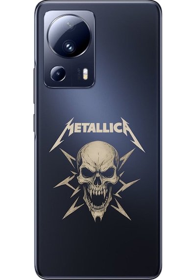 Xiaomi Mi 13 Lite Uyumlu Şeffaf Kılıf Metallica Tasarımlı
