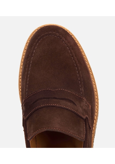 Hotiç Erkek Süet Deri Kahverengi Klasik Loafer