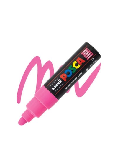 Uni Pc-7m Posca 4.5-5.5 Su Bazlı Poster Markörü Pembe