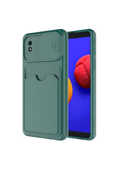 Zore Galaxy Uyumlu A01 Core Kılıf Kartix Kapak - Siyah Siyah