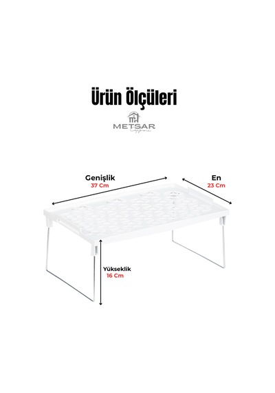 1 Adet Çok Amaçlı Raf Tabak,kupa,bardak Rafı Organizer Metal 34 X 25 Beyaz Tr Diğer