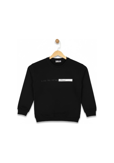 Baglan Erkek Çocuk Önü Baskılı Sweatshirt Bgl-st05235 Siyah