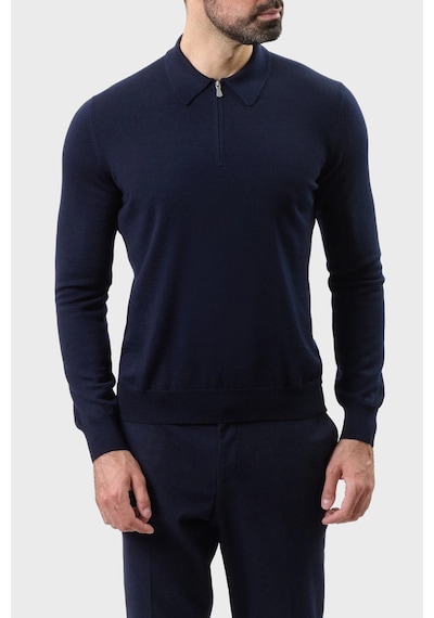 Gran Sasso Erkek Polo Yaka Kazak 55125 14290 598 Lacivert Lacivert