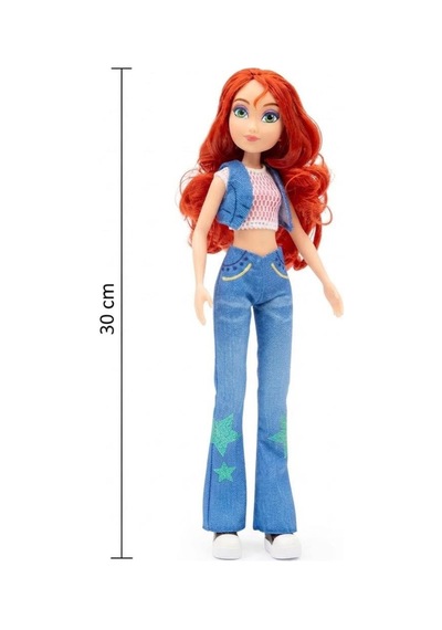 Gioc-hi Prezio-si Winx Bloom Günlük Tarzda Haraketli Eklemli Parıltılı 30 Cm Oyuncak Peri Bebek