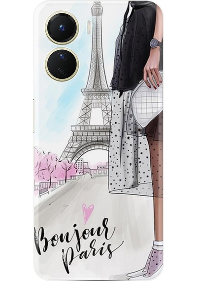 Vivo Y16 Kilif Resimli Silikon Bonjour Paris 1419 566401353