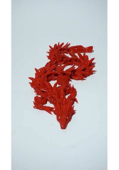 Eklemli Ejderha 3 Renkli 48 Cm - Dekoratif 3d Maket Hediyelik 2,5cm 94761296