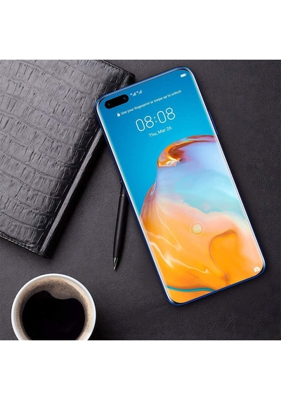 Huawei P40 Lite E 5D Mat Seramik Tam Kaplayan Ekran Koruyucu Cam (544788886)