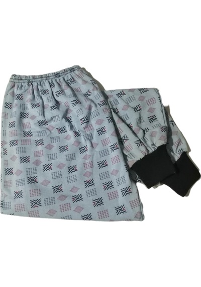 Abarta Erkek Battal Manşetli Ağlı Pijama Altı -3xl-4xl-1 Adet Açık Mavi