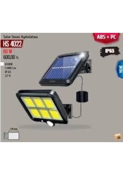 60w 3.7v Solar Led Projektör