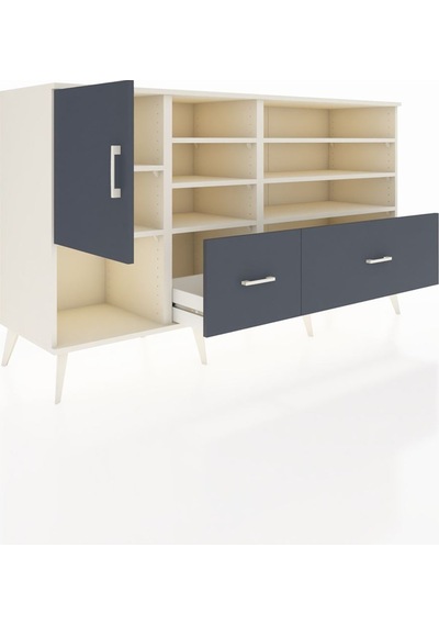 Kronos Konsol 8 Raflı 2 Çekmeceli Tek Kapaklı 176x59x99 Aytaşı-a Aytaşı-antrasit Kronos Konsol 8 Raflı 2 Çekmeceli Tek Kapaklı 176x59x99 Aytaşı-a Aytaşı-antrasit