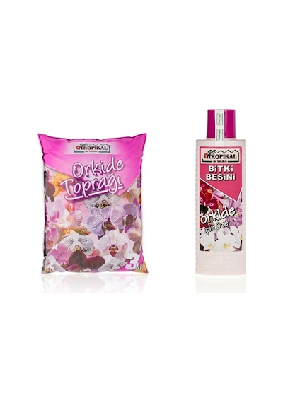 3 L Orkide Toprağı ve 225 Ml Orkide Besini Sıvı Gübre