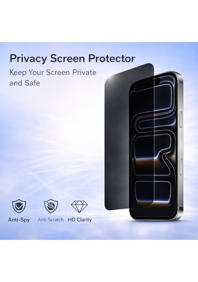 Pp Apple iPhone 17 Pro Max Uyumlu Hayalet Ekran Koruyucu Gizli Privacy