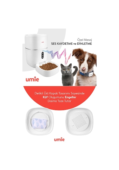 Umie Akıllı Otomatik Sesli Tuya Destekli Mama Kabı 6 L