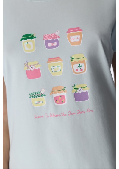 Penti Açık Mavi Sweet Breakfast Pamuklu Pantolon Pijama Takımı Penti Açık Mavi Sweet Breakfast Pamuklu Pantolon Pijama Takımı
