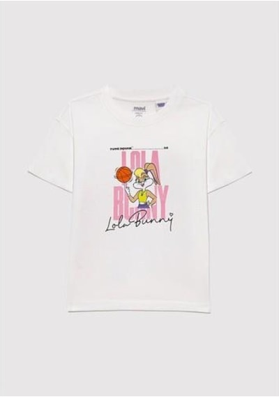 Mavi Lola Bunny Baskılı Tişört Kır Çok Renkli