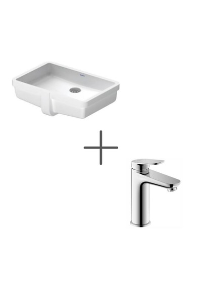 Duravit Vero Tezgah Altı Lavabo 49 Cm Ve Wave Lavabo Bataryası