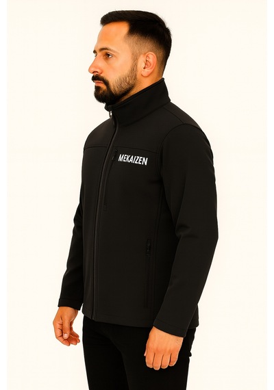 Softshell İş Ceketi 10 Adet Konforlu, Firmanıza Özel Logo & İsimli Baskılı İş Kıyafeti Siyah