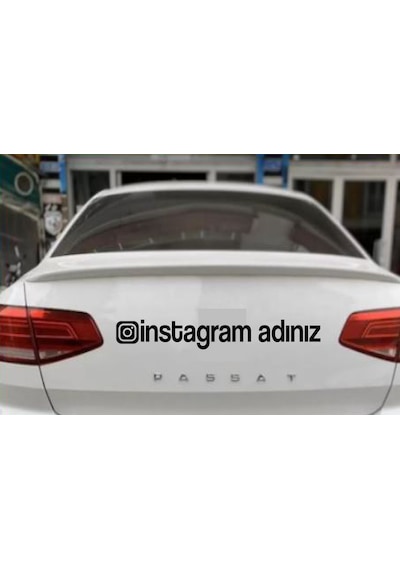 Kişiye Özel İnstagram Adresi Sticker - İnstagram Sosyal Medya Sticker - Araba Oto Motosiklet Karavan Sticker 00062 25 Cm
