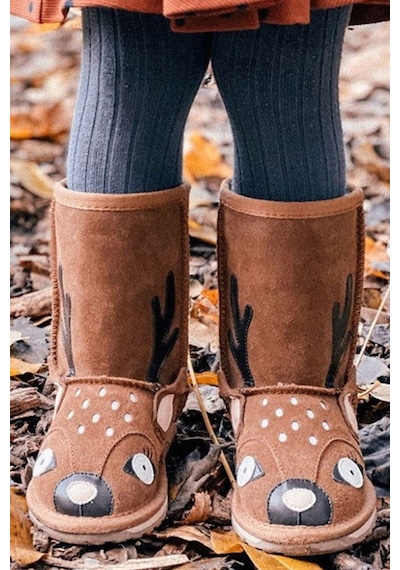 Emu Australia Leather Deer Walker Girl's Boot Kız Çocuk Koyun Derisi Koyun Kürkü Bot Kahverengi Kahverengi Emu Australia Leather Deer Walker Girl's Boot Kız Çocuk Koyun Derisi Koyun Kürkü Bot Kahverengi Kahverengi