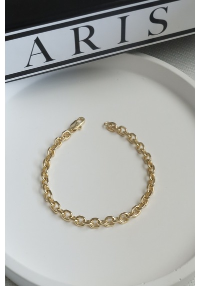 Kadın Bileklik Kararmaz 14k Altın Renk Vip Seri İthal O Model Zincir Bileklik Altın
