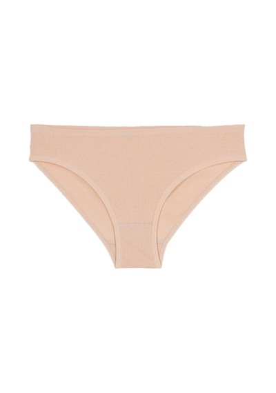 Bsm 3'lü Kadın Ten Pamuklu Kaşkorse Bikini Külot Ten