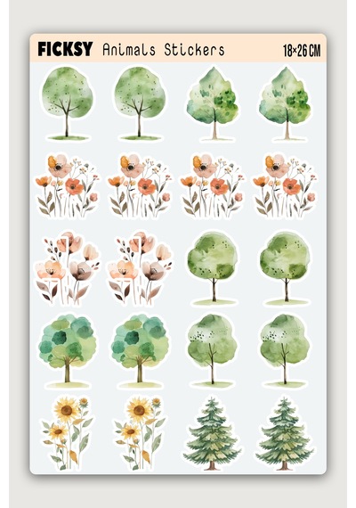 Sevimli Çiftlik Hayvanları Sticker Seti - 140 Adet Etiket Çıkartma Diğer