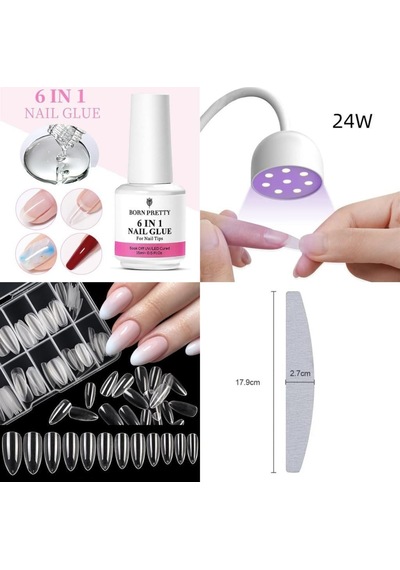24 Watt Uv Işıklı 6 İn 1 Jel Tips Seti 4 Parça