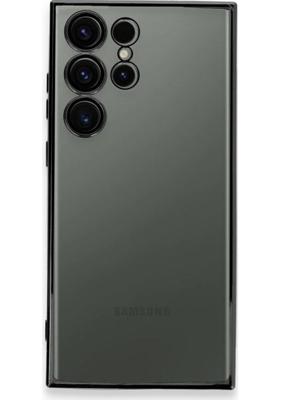 Samsung Galaxy S23 Ultra Uyumlu Kılıf Lensli Silikon - Siyah