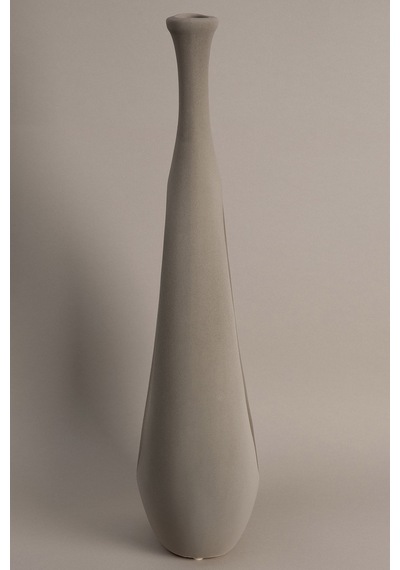 Koza Home Gracil Özel Taş Doku Yeşil İskandinav Seramik Vazo 20x5x55cm 6266 Standart