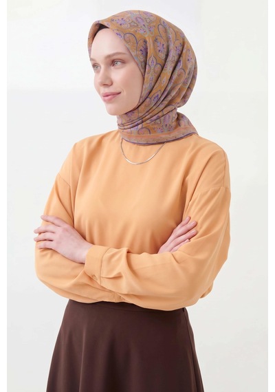 Silk Home Soft Eşarp Rûmi Taba 90x90 Çok Renkli