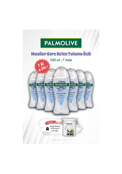 Palmolive 7 Al 6 Öde Mıcellar Care Keten Tohumu Özlü 500 Ml Duş Jeli Ve Rosıe Fresh