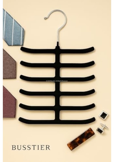 Kaymaz Kadife Kravat Askısı 3'lü Paket, 12 Kancalı Dolap İçi Düzenleyici Seti, Metal Kancalı, Kemer, Şal, Fular Ve Aksesuar İçin Yer Tasarruflu Pratik Organizer Askılık Acik Yeşil