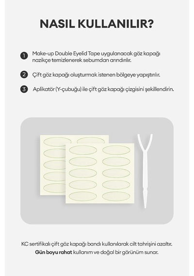 Lexroo Çok Fonksiyonlu Göz Makyaj Bandı Make-up Double Eyelid Tape Diğer