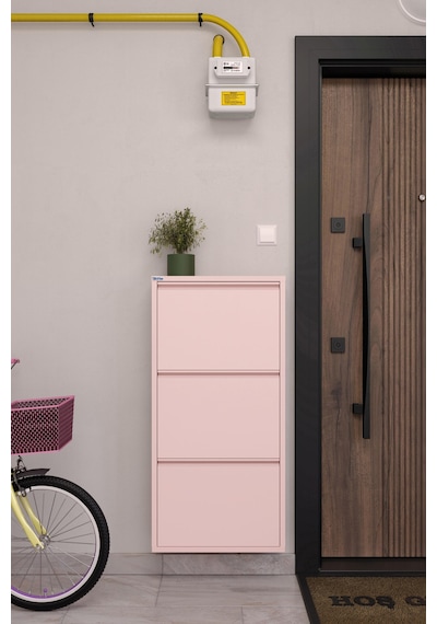 Ceha 3'lü Metal Ayakkabılık - Toz Pembe/blush K.AYK-3/M3885