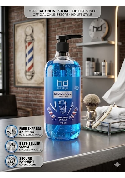 Hd Sakal Traş Jeli 1000ml Berberler İçin Büyük Boy 16'li Paket