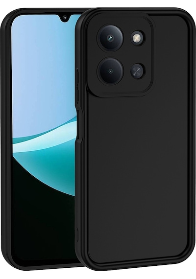 Redmi 15c Kılıf Kamera Korumalı Zore Ananas Kapak - Siyah Siyah