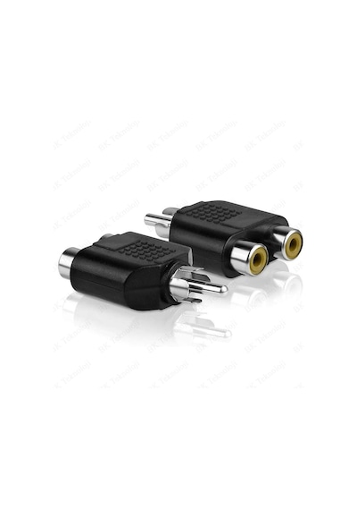 RCA Erkek to 2 RCA Dişi Ayırıcı Adaptör
