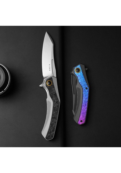 Kizer Draca Flipper S45vn Aluminum & Crystallized Titanium Kizerb 4751a2 Kamp Çakısı Kum