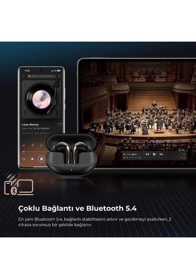 Air5 Pro Hi-res Ldac Anc Tws Kablosuz Bluetooth 5.4 Kulaklık Siyah