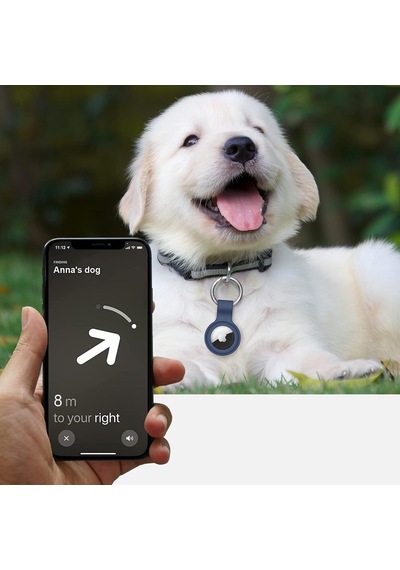 Apple Uyumlu AirTag Silikon Koruyucu Anahtarlık Arkası Kapalı Düşmez Yıkanabilir