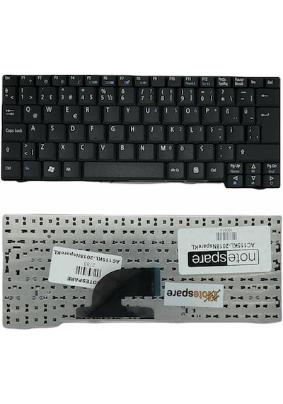 Acer İle Uyumlu Aspire One Pro 531, 531h, P531h Notebook Klavye Siyah Tr