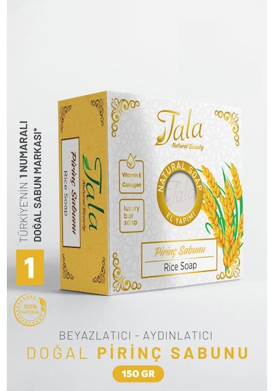 Tala Doğal Cilt Beyazlatıcı Aydınlatıcı Pirinç Sabunu 150 G