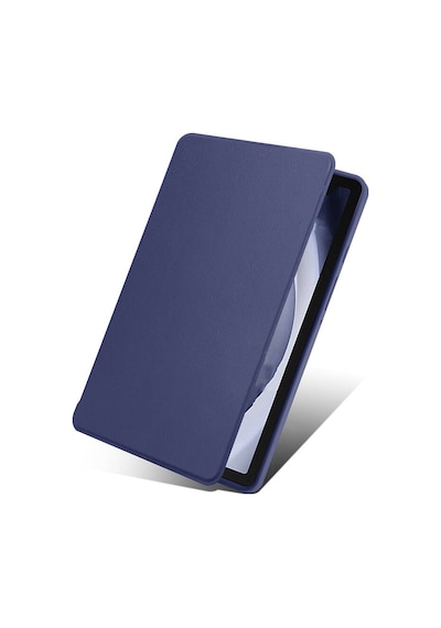 Nourthkiingdom Galaxy Tab A9 Kılıf Uyumlu Termik Kalem Bölmeli Dönebilen Standlı Kılıf-gri Tablet Kılıfı