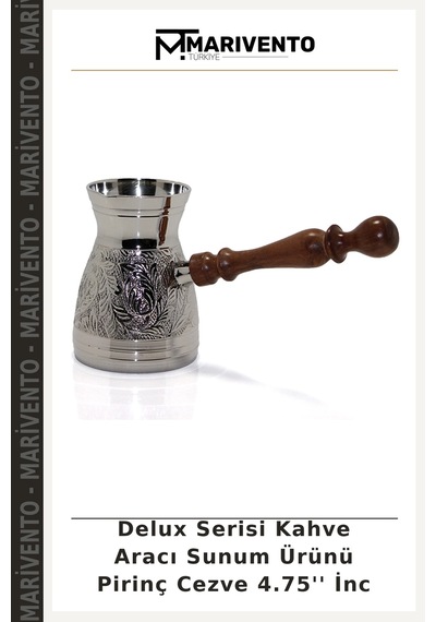 Delux Serisi Kahve Aracı Sunum Ürünü Pirinç Cezve 4.75'' İnc