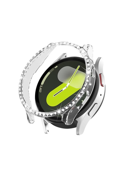 Samsung Galaxy Uyumlu Watch 8 40mm Tek Sıra Taşlı Kasa Koruyucu Ekran Koruyucusuz Teksıra