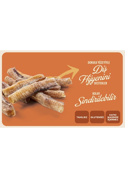 Baffs Naturals Kuzu Gırtlak Doğal Çiğnemelik Köpek Ödül Maması 100 G
